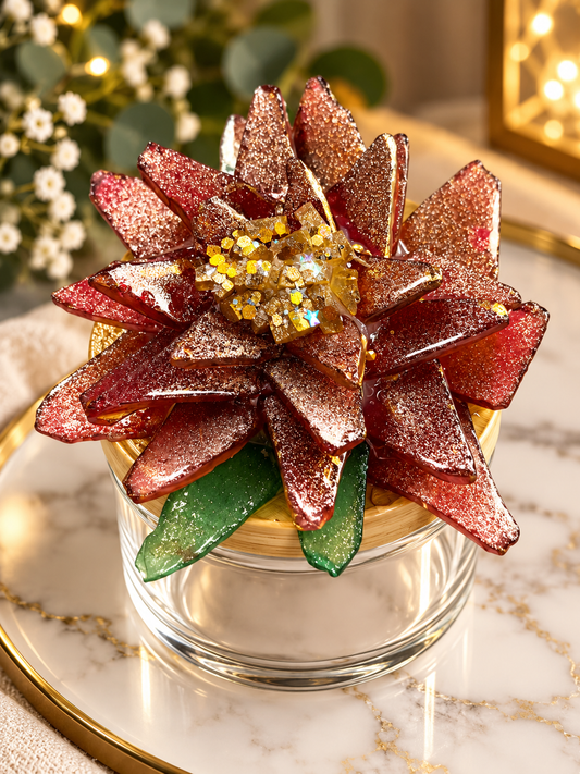 11/19/26 Pointsettia Candle topper 6pm