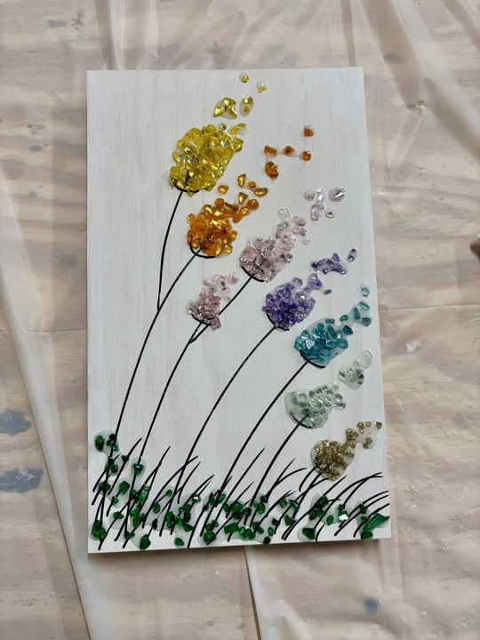 06/05/26 Crushed Glass Flower Scape 6PM
